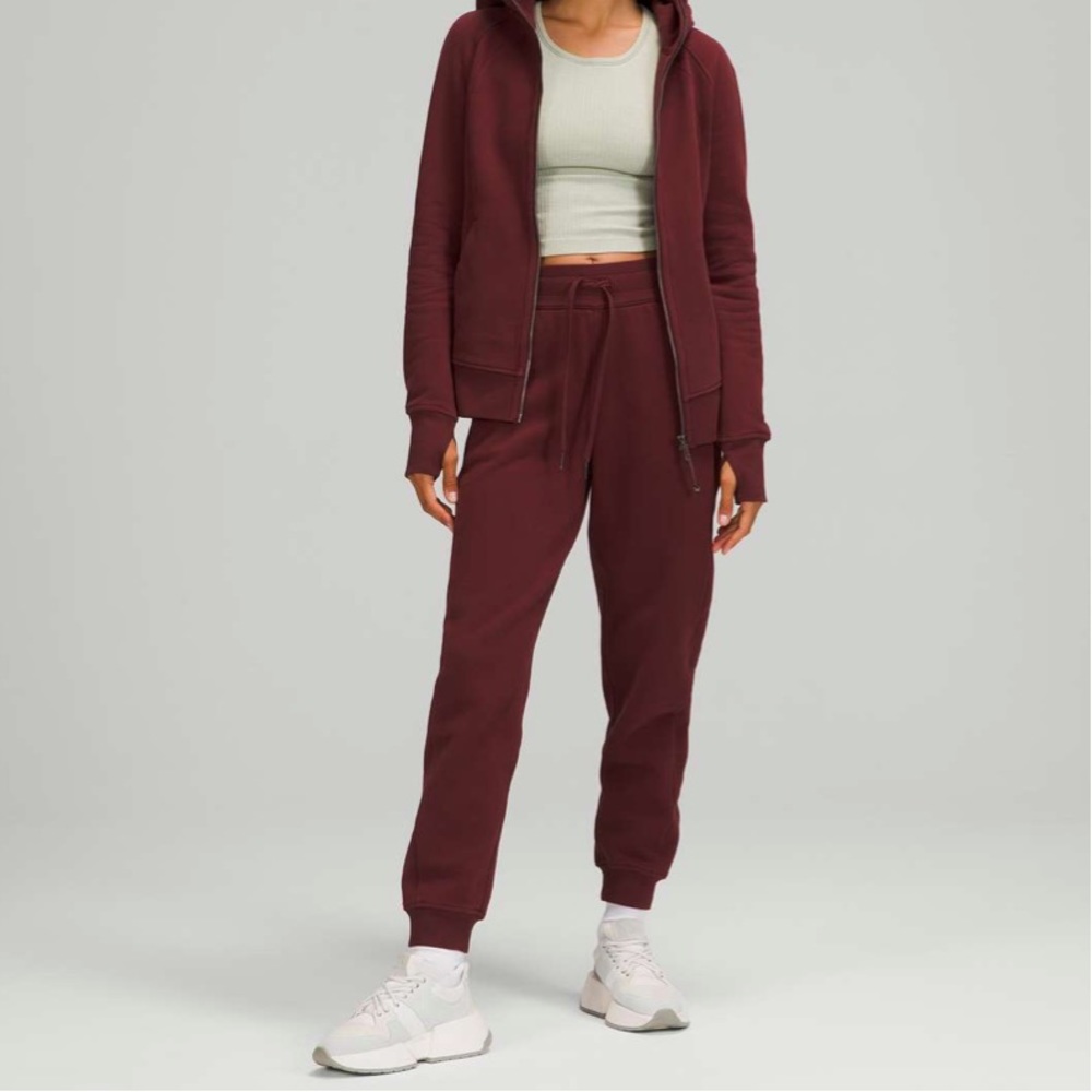 Lululemon Scuba High-Rise Jogger *Fleece 28" - Red Merlot - Size 6